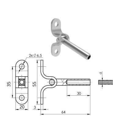 Kit 5M câble inox 4mm serti articulé + tendeur articulé inox