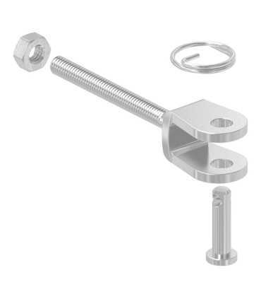 Tendeur chape inox - droit câble de 3 à 4 mm