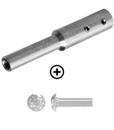 Tendeur inox traversant avec vis bombée (BHC) – kit complet Ø4 mm