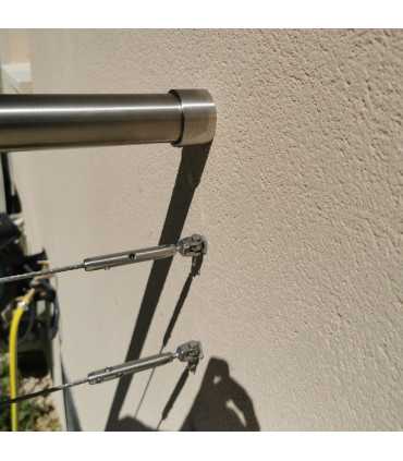 Tendeur inox - droit câble de 3 à 4 mm