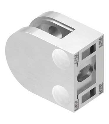 Pince à verre 50x40 dos plat demi-ronde inox