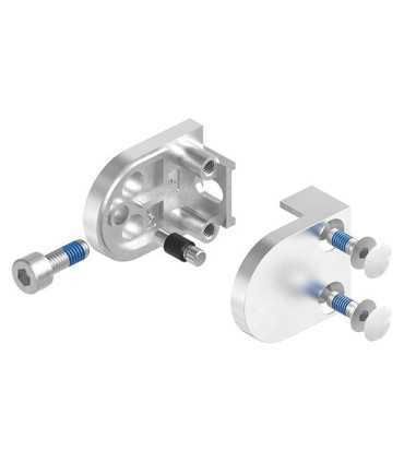 Pince à verre 50x40 dos plat demi-ronde inox