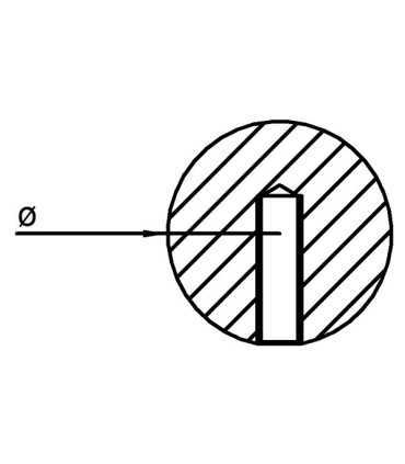 Bille pleine inox 15mm M6