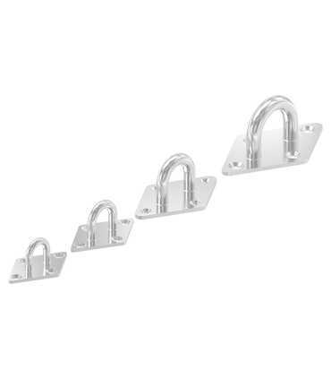 Pontet sur platine losange inox A2