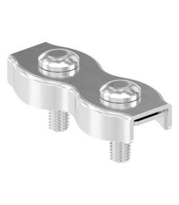 Kit Serre cable double et cosse coeur câble de 4mm inox