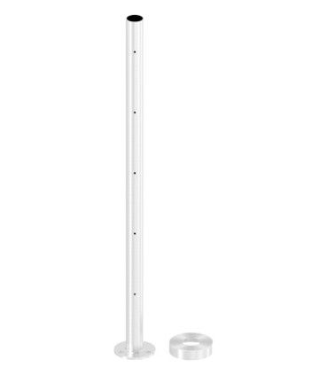 Poteau garde-corps inox A2 A4 42,4 à la française câble ou lisse