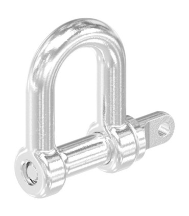 Manille droite inox A4 316 marine vue 3D illustrant sa forme droite