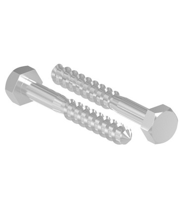 Vis à bois à tête hexagonale tirefond DIN 571 inox A2 conditionnement:100 pcs  