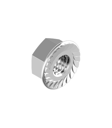 Ecrous à embase crantée inox A4