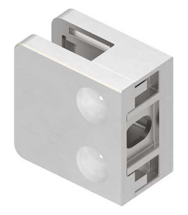 Pince à verre carrée 45x45 inox dos plat