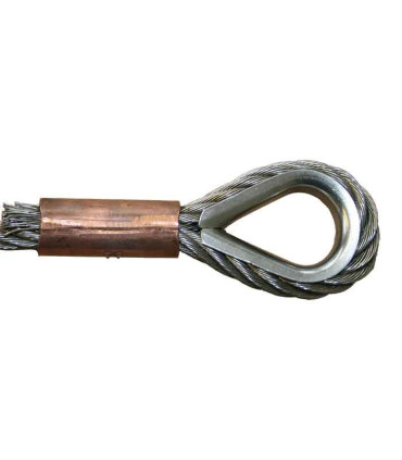 Manchon en cuivre pour câble inox