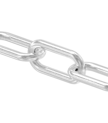 Zoom sur maillon rond court en inox A4 316 – finition marine DIN 763