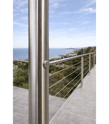 Exemple d’installation garde-corps inox avec câble 4 mm