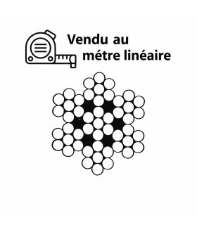 Câble inox 7x7 A4 vendu en coupe sur mesure – fourniture au mètre linéaire selon votre besoin.