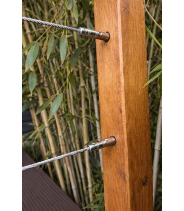 Implantation câble avec tendeurs inox