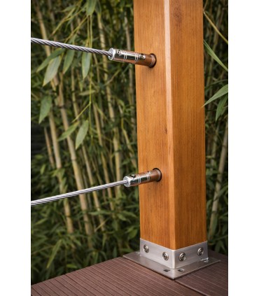 Tendeur inox A4 avec vis M6x60 câble 3-4 mm G/D ou kit