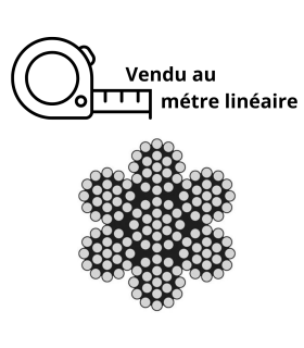 Câble inox 7x19 A4 au mètre