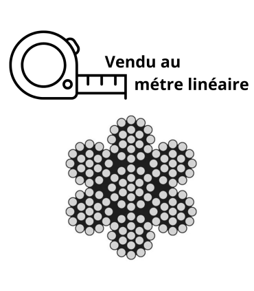 Câble inox 7x19 A4 au mètre