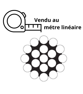 Câble inox 1x19 A4 vendu au mètre