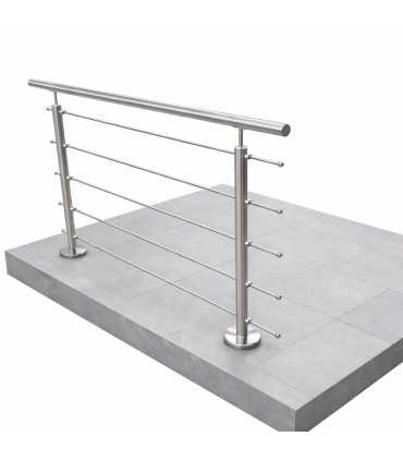 Kit garde-corps inox lisses Ø12 mm sur dalle – poteau Ø42,4 | FSA Inox