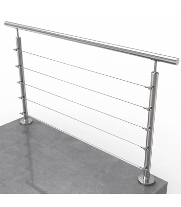 Kit garde-corps inox câbles Ø42,4 mm A2 / A4 sur dalle | FSA Inox