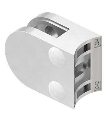 Pince à verre 50x40 pour tube demi-ronde inox