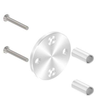 Kit garde-corps inox lisses Ø12 mm à l’anglaise – poteau Ø42,4