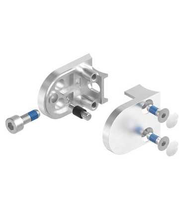 Pince à verre 50x40 pour tube demi-ronde inox