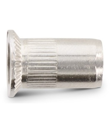 Écrou à sertir inox A2 tête fraisée M5 M6 M8 | Filetage métal fin