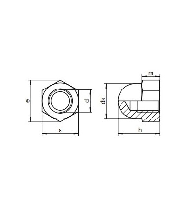 Écrou borgne inox DIN 1587 A2 A4 M5 à M12 – Finition propre