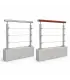 Garde corps de muret inox et sapelli