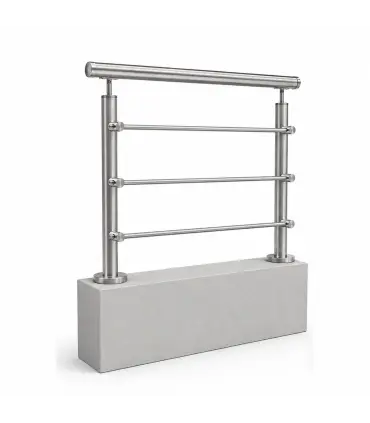 Garde corps de muret lisse inox