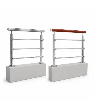 Garde corps de muret lisse inox sapelli