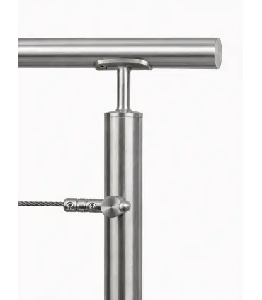 Garde-corps de muret inox à câbles – rehausse 60 cm