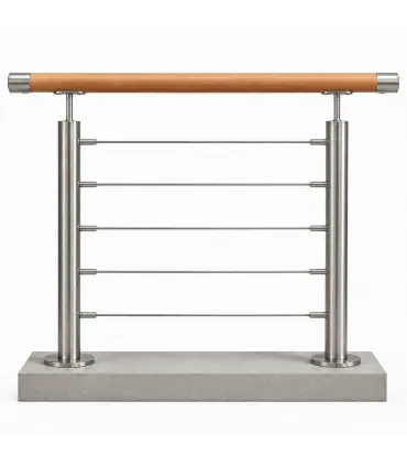 Garde-corps inox à câbles ligne droite – dès 100 €/ml