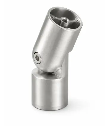 Connecteur orientable inox pour main courante bois