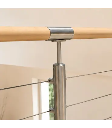 Connecteur inox A4 pour main courante bois – garde-corps