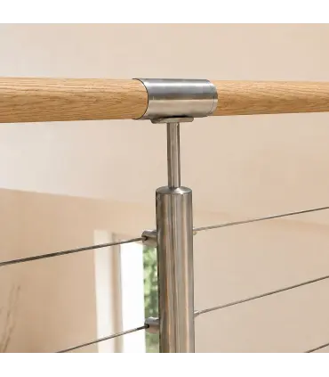 Connecteur inox A4 pour main courante bois – garde-corps