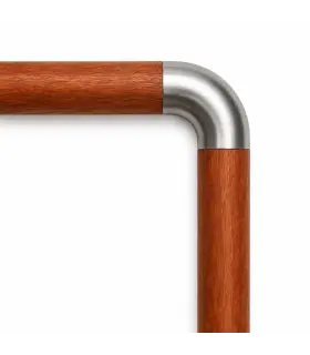Connecteur coude 90° inox pour main courante bois