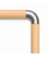 Connecteur coude 90° inox pour main courante bois