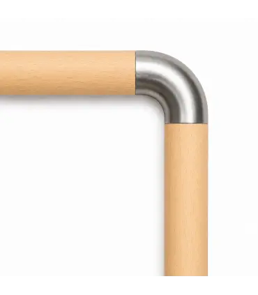 Connecteur coude 90° inox pour main courante bois