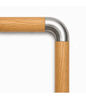 Connecteur coude 90° inox pour main courante bois
