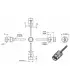 Support articulé inox à sceller Ø42,4 – mur, limon ou poteau, A2
