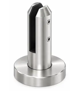 Pince à verre inox au sol pour piscine – verre 12 mm, duplex 2205