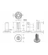 Pince à verre inox au sol pour piscine – verre 12 mm, duplex 2205