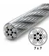 Câble inox 7x7 gainé PVC transparent en couronne