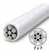 Câble inox 7x7 gainé PVC blanc en couronne