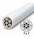 Câble inox gainé PVC blanc 4/6 serti bombé 1 côté – garde-corps