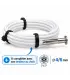 Câble inox gainé PVC blanc 4/6 serti bombé 1 côté – garde-corps