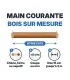 Main courante bois coupée sur mesure – chêne, hêtre, sapelli